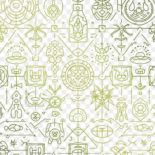 PSD a pattern of the symbols on a green background