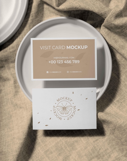 Pattern visit cards mockup