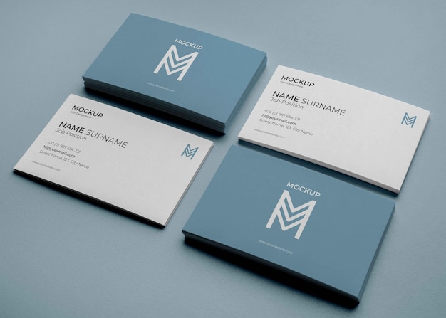 PSD pattern visit cards mockup