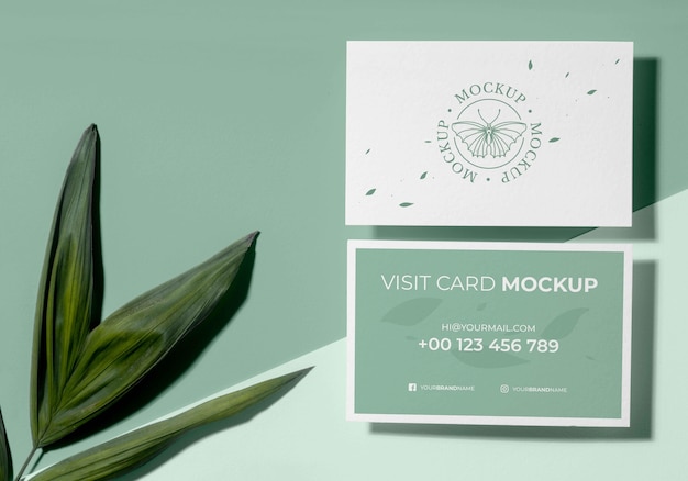 PSD pattern visit cards mockup