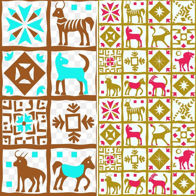 PSD a pattern with animals and a camel on it