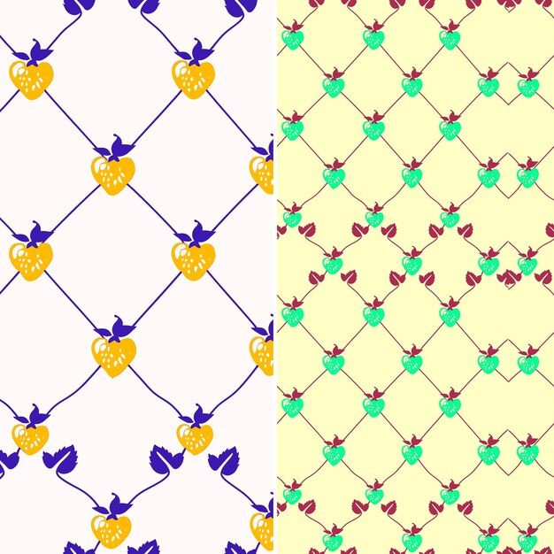 PSD a pattern with butterflies and a yellow background