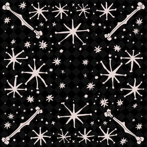 PSD a pattern with snowflakes and a star on it