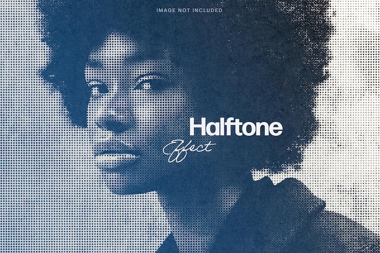 PSD patterned halftone photo effect