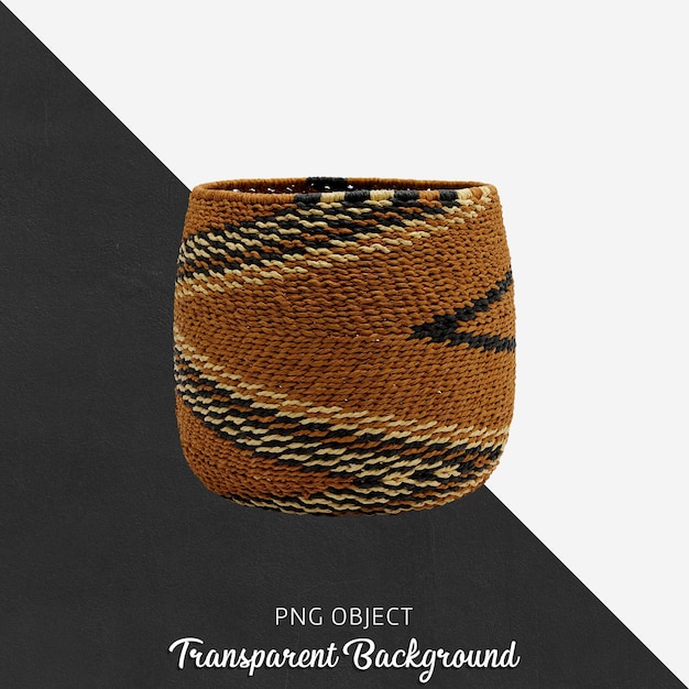 PSD patterned wicker basket on transparent