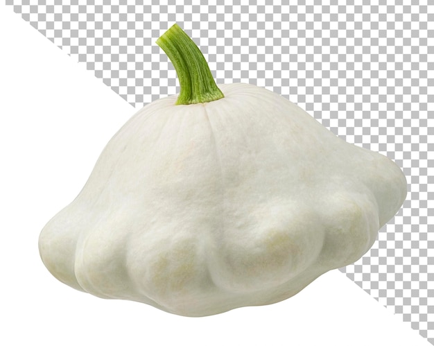 Pattypan squash isolated on white background with clipping path