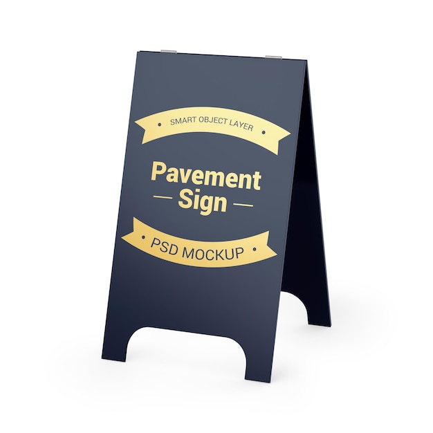 PSD pavement sign outdoor advertising mockup