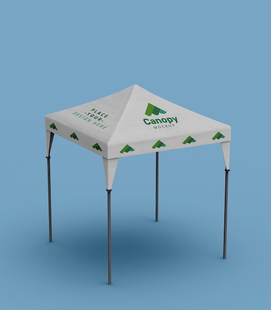 PSD pavilion with logo mockup