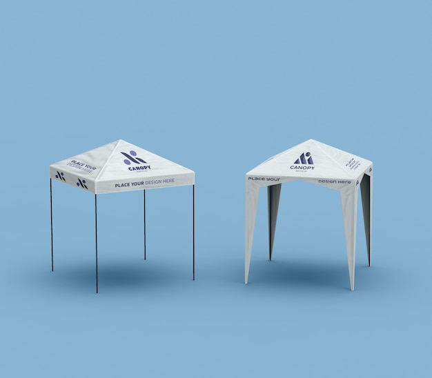 PSD pavilion with logo mockup