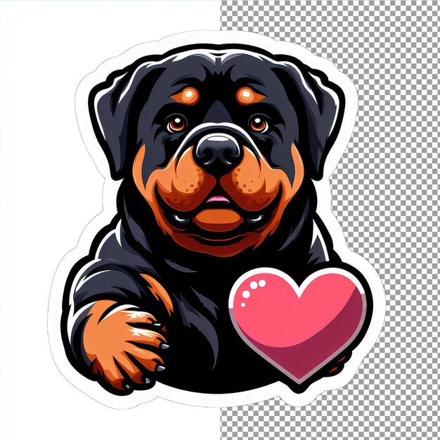 PSD paw print liefde sticker