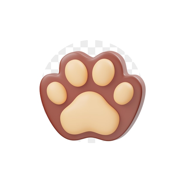 PSD paws 3d illustration