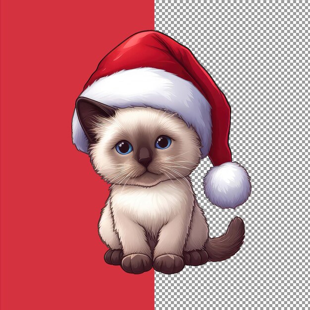 PSD pawsitively festive feline png