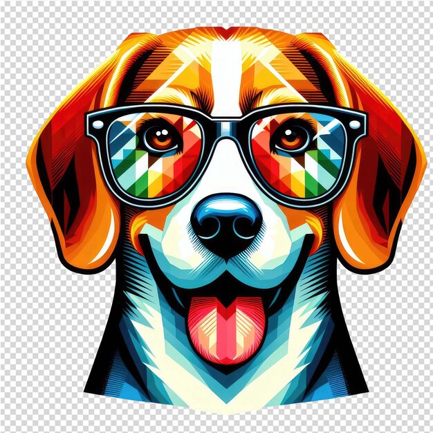 PSD pawsome companion vector dog art su uno sfondo png chiaro