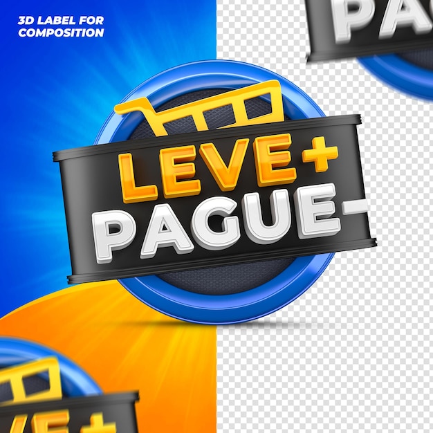 Pay less take more for brazilian campaign 3d render