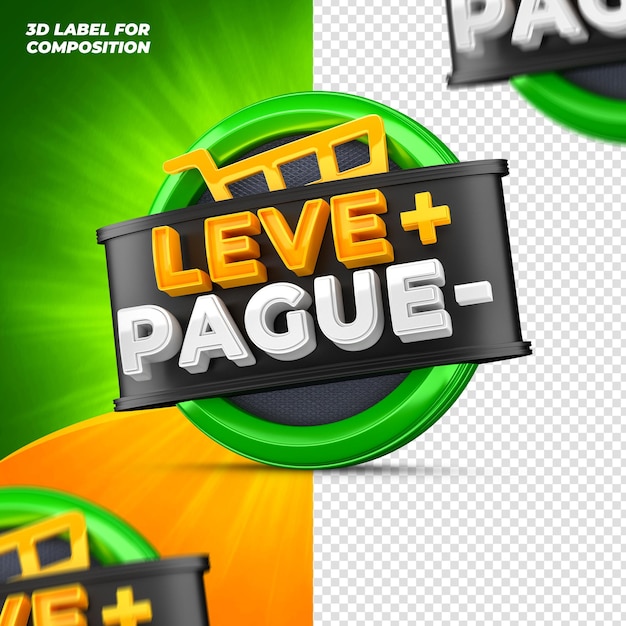 Pay less take more for brazilian campaign 3d render