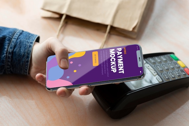 Payment app for smartphones mock-up