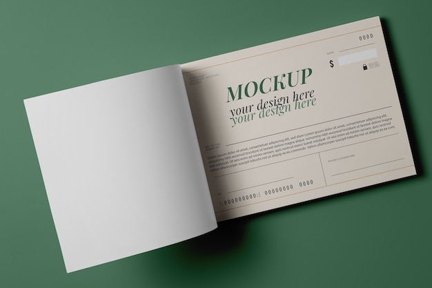 PSD progettazione del mockup dell'assegno di pagamento