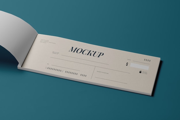 PSD payment check mockup design