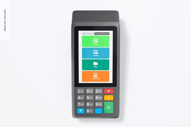 PSD payment device mockup, top view