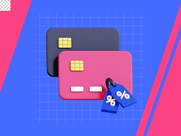 Payment discount 3d icon