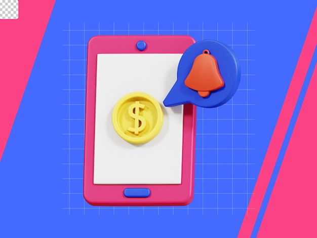 Payment notification 3d icon