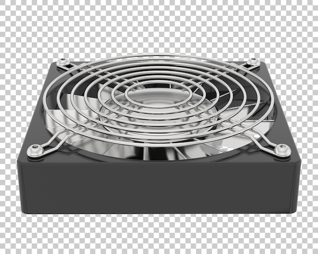 Pc fan isolated on transparent background 3d rendering illustration