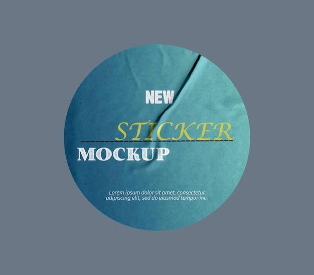 pds round sticker for mockup