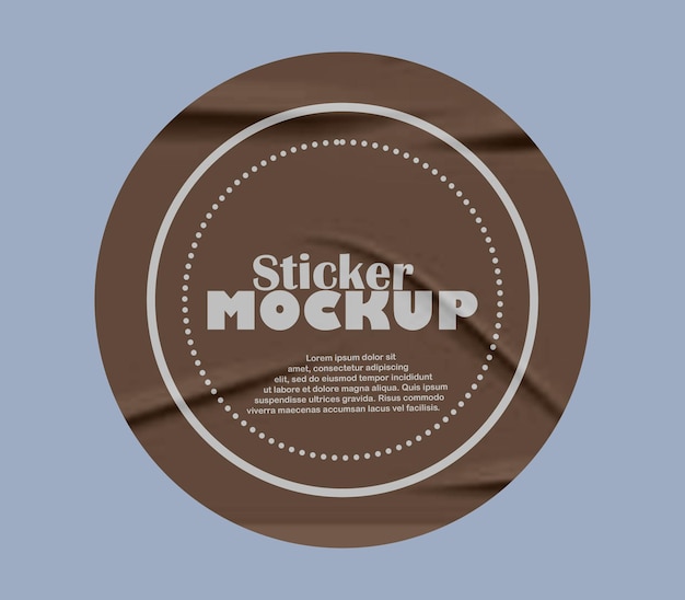 Pds round sticker for mockup