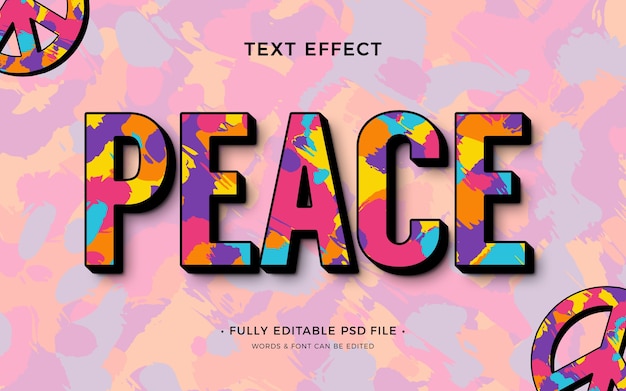 Peace text effect