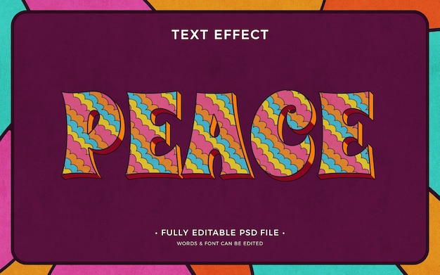 PSD peace text effect