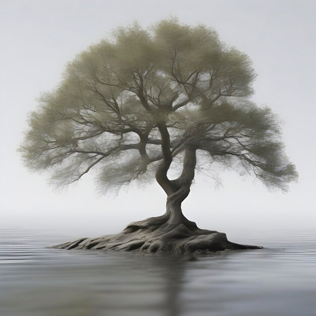 Peaceful image of trees along the river