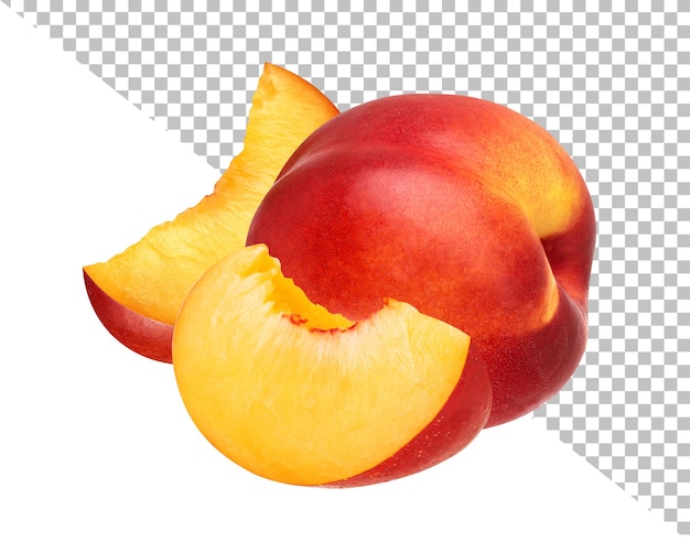 PSD Плоды персика изолированные