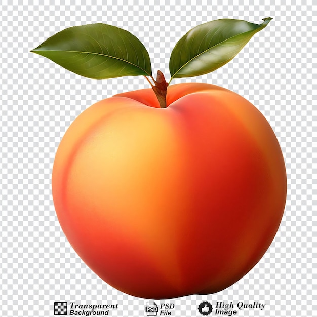 Peach isolated on transparent background