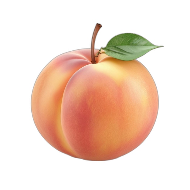 Peach Psd Na Białym Tle