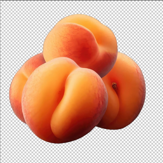 PSD peach slice with a transparent touch