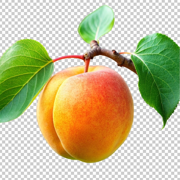 PSD peach with a leaf