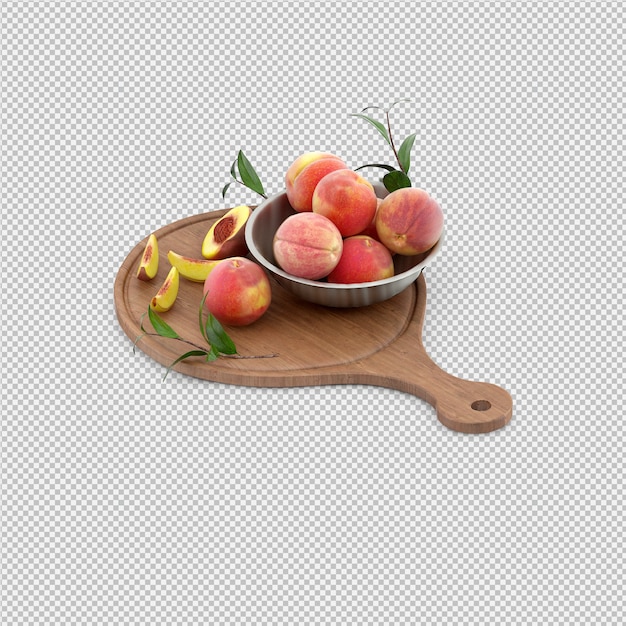 peaches 3D render