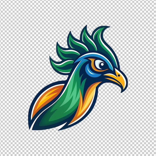 Logo del pavone su sfondo trasparente
