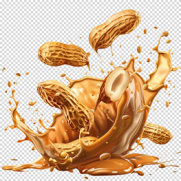 PSD peanut butter isolated on transparent background