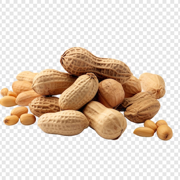 PSD peanuts in shell isolated on transparent background