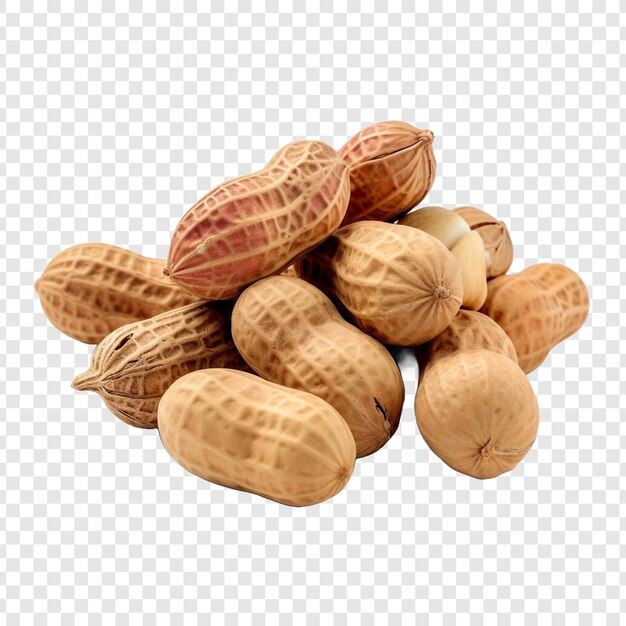 PSD peanuts in shell isolated on transparent background