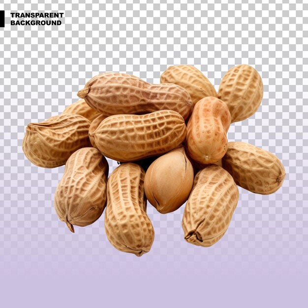 PSD peanuts on transparent background