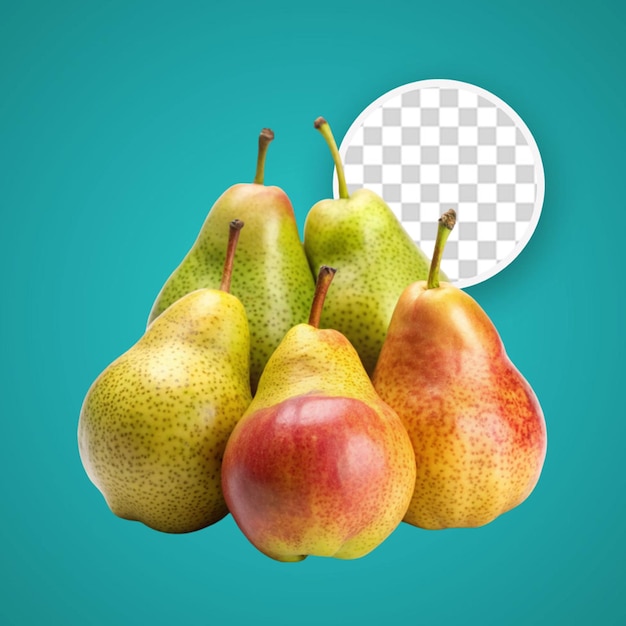 PSD frutta di pera isolata su sfondo trasparente