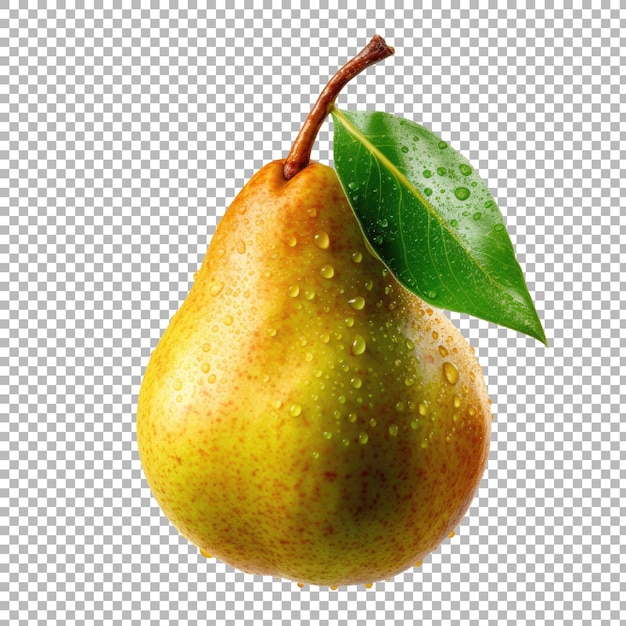 pear fruit isolated on transparent background