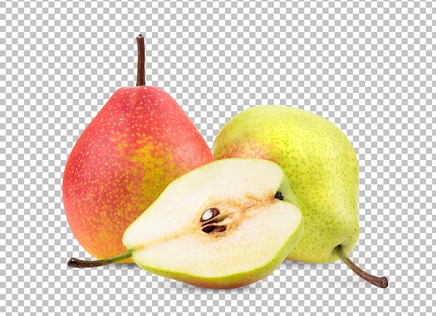 Pear isolated on alpha layer