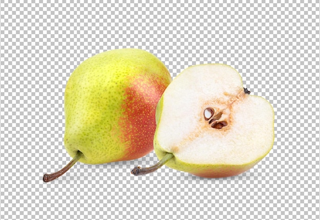 Pear isolated on alpha layer