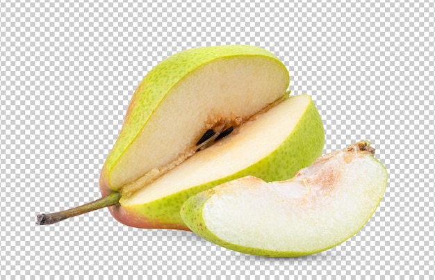 Pear isolated on alpha layer