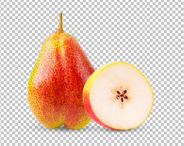 Pear isolated on alpha layer
