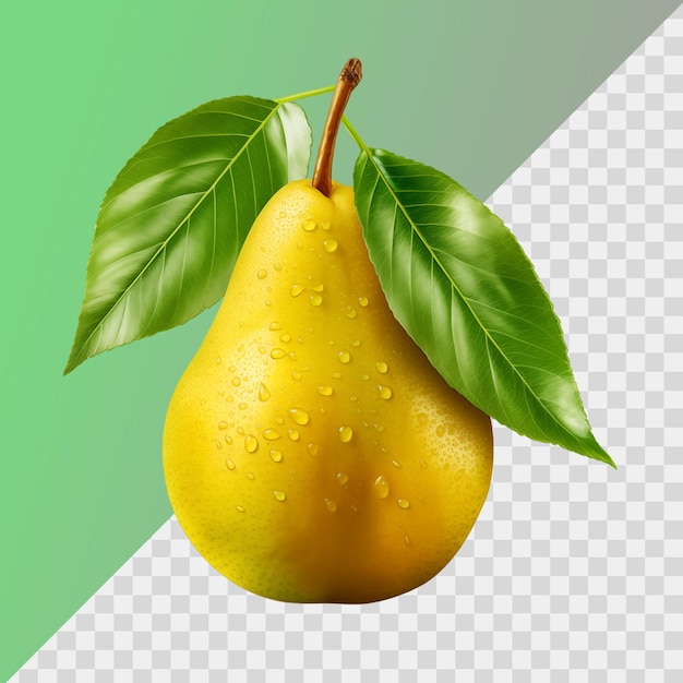 PSD pear isolated on transparent background