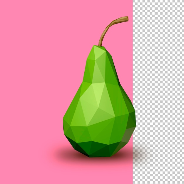 PSD pear low poly